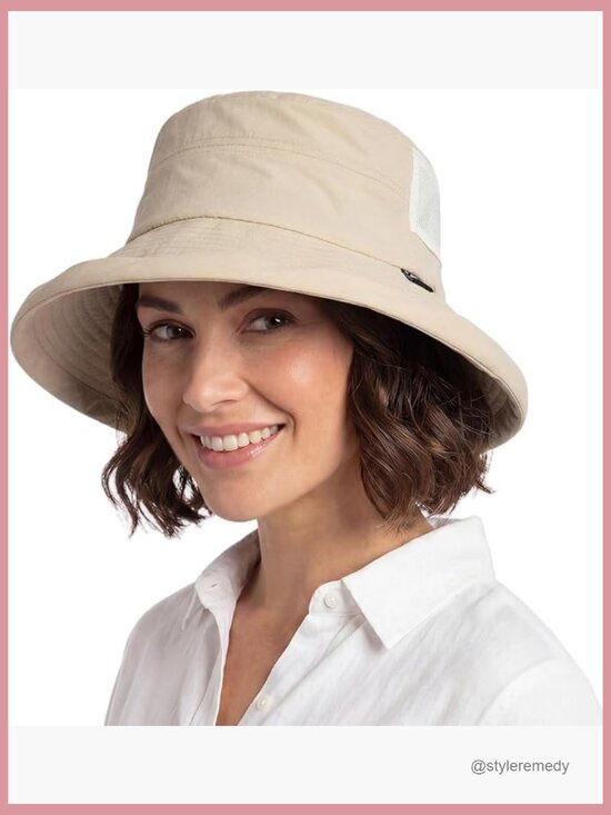 Women\'s Cooling Bucket Sun Hat with Ponytail Hole UPF 50 Packable main image 5